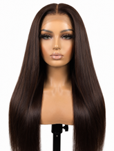 Perruque Dark Brown HD | Straight - Body Wave