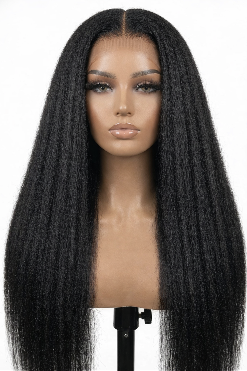 Kinky Straight Black HD Lace Wig