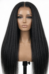 Kinky Straight Black HD Lace Wig