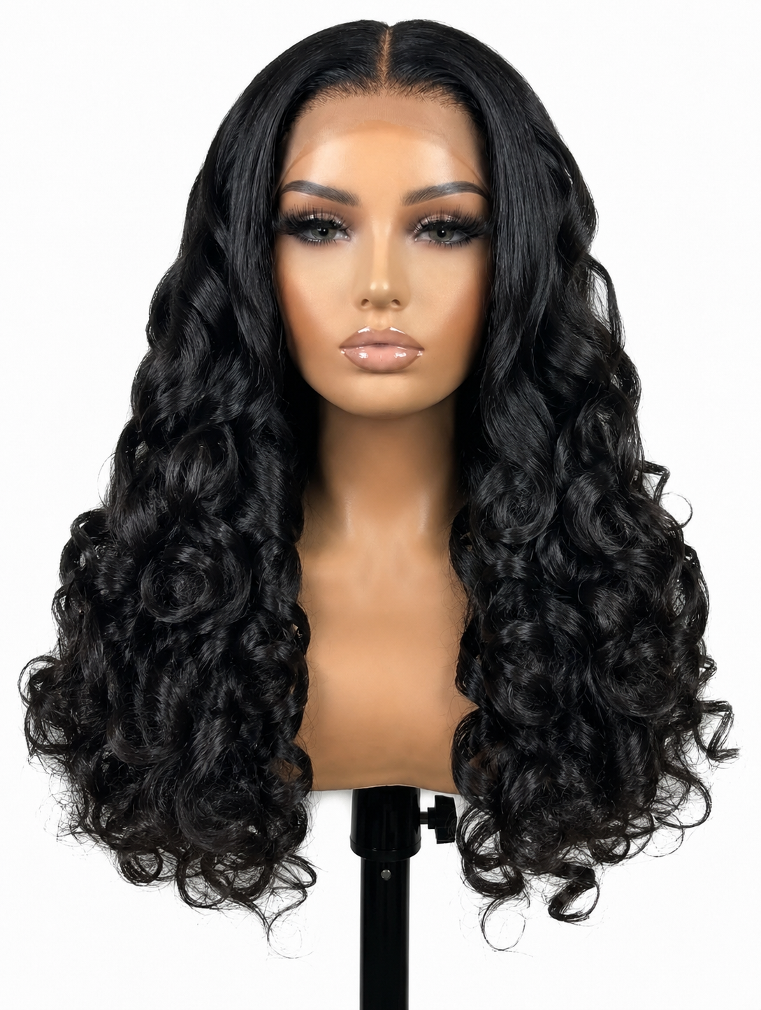 Virgin Bouncy Curl Black HD Lace Wig