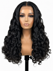 Virgin Bouncy Curl Black HD Lace Wig