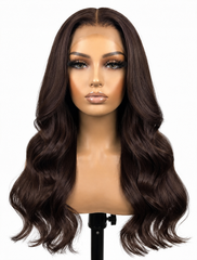 Perruque Dark Brown HD | Straight - Body Wave