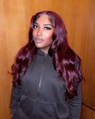 Perruque Transparente Lace 99J | Straight/Body Wave